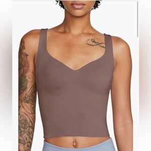 Nike Seamless Padded  Sport Athletic Tank Top Mauve Small